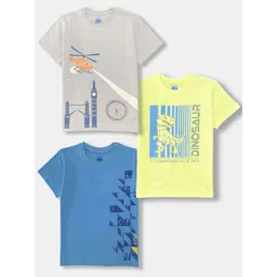 YUV Boys Selection Of 3 Printed Round Neck T-shirt-picture-18