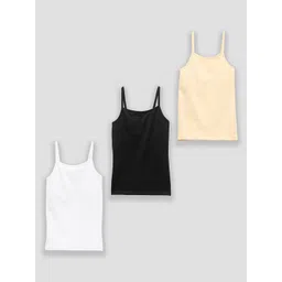 YUV Girls Pack of 3 Round Neck Padded Camisoles-picture-11