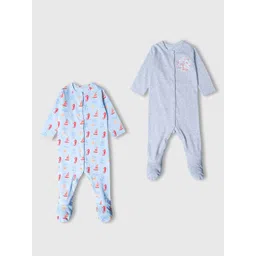 YUV Infants Pack Of 2 Printed Pure Cotton Sleepsuit-picture-12
