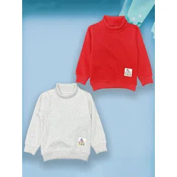 YUV Kids Pack Of 2 Turtle Neck Applique Relaxed Fit T-Shirts-picture-19