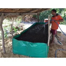 YUVAGREEN HDPE UV Stabilize Imported Vergin Fabric Agro Vermi Compost Making Bed Olive Green (Green, 12ftX4ftX2ft) image 2