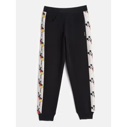 Yuvraah Kids Unisex Black Mickey Mouse Printed Joggers-picture-44