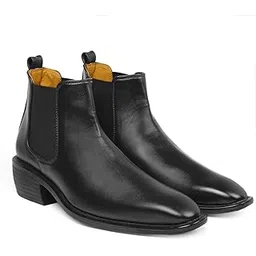 yuvrato baxi Men's 2" Heel Height Increasing Stylish Formal Chelsea Slipon Boot with Synthetic Material and Pu Sole.-picture-28