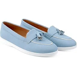 yuvrato baxi Women's Faux Leather Material Casual Textured Tassel Loafers.-picture-24