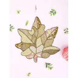 YWULY Beige & Pink Embellished Dining Table Beaded Placemats-picture-32