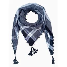 z r m store Checkered, Striped, Self Design Cotton Blend Men Black Fancy Scarf, Stole, Scarf, Faux Turtleneck Neck Cover-picture-13