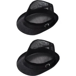 ZACHARIAS Fedora Cowboy Breathable Mesh Net Hat Cap Free Size-picture-41