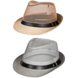 ZACHARIAS Fedora Cowboy Breathable Mesh Net Hat Cap Free Size-picture-39