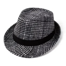 ZACHARIAS Men's Checkered Fedora Hat-picture-15