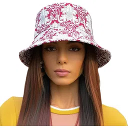 ZACHARIAS Women's Fishermen Cotton Printed Bucket Cap Hat-picture-17