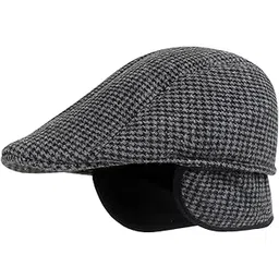 zacharias Men's Checkered Woolen Golf Cap with Earmuff (Pack of 1) eg-06-picture-38