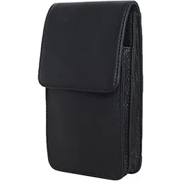 Zacharias Men's Genuine Leather Mobile/Cellphone Holder Belt Pouch (Black_Pack of 1)-picture-12
