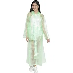 zacharias Women's Waterproof PVC Raincoat & Skirt bnd-01 (Green_Pack of 1)-picture-28