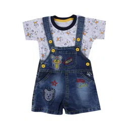 ZADMUS Infants Embroidery Dungaree With T-Shirt-picture-26