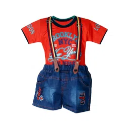 ZADMUS Infants Printed Dungarees With T-Shirt-picture-42