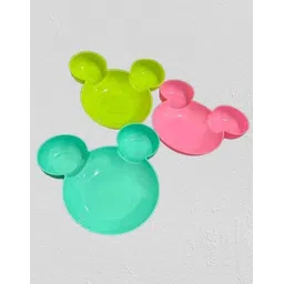 zafiva traders Plastic Micky Plates For Kids (Pack of 3) Sectioned Plate-picture-27