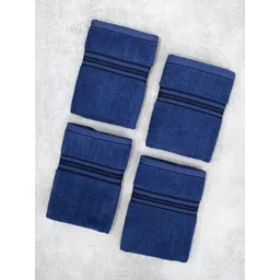 ZAHYA 4Pcs Blue Pure Cotton Highly Absorbent 500-GSM Hand Towels-picture-20