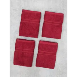 ZAHYA 4Pcs Red Pure Cotton Highly Absorbent 500-GSM Hand Towels-picture-12