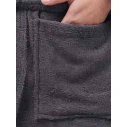 ZAHYA Grey 500 GSM Pure Cotton Bath Robe image 2