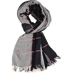 zaina Unisex Orange check Scarf for Men-picture-43