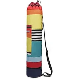 ZALHIN Yoga Mat Bags Fashion Outdoor Exercise Accessories Floral Printed Yoga Mat Bag with Adjustable Strap (Color : Hortel�) image 1