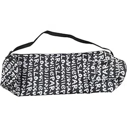 ZALHIN Yoga Mat Bags Fashion Sports Yoga Mat Storage Shoulder Bag Backpack Yoga Bag Case Fitness Bag Messenger Bag Cylinder Yoga Bag Adjustable Strap (Color : Black and White)-picture-12