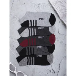 Zalima Men Pack Of 5 Cotton Ankle-Length Socks-picture-18