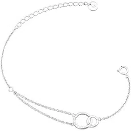 zalkari Silver Interlocking Circle Bracelet-picture-16