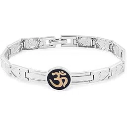 zalkari Silver OM Bracelet For Him-picture-31