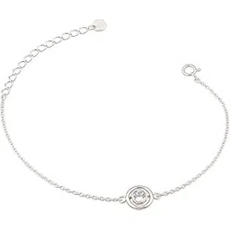 zalkari Silver Solitaire Circle Bracelet-picture-27