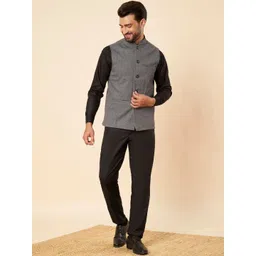 Zamour Self-Design Tailored-Fit Nehru Jackets-picture-26