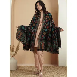 Zamour Women Floral Woven Design Shawl-picture-28