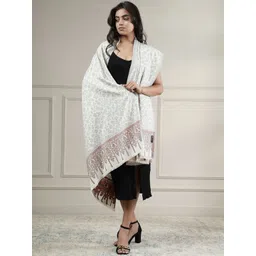 Zamour Women Floral Woven Design Shawl-picture-17