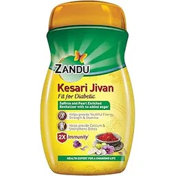 ZANDU KESARI JIVAN Fit for Diabetic, Ayurvedic Immunity Booster for Adults and Elders, Builds Energy, Strength & Stamina, Strengthens Bones, Enriched Revitalizer, Sugarfree, Green, 900 g-image-14