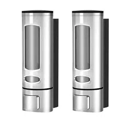 ZAP 500ml Plastic Transparent Wall Mount Liquid Soap Dispenser (Pack of 2)-picture-25