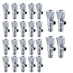 ZAP Hexa Brass Chrome Finish Angle Cock Valve with Wall Flange (Pack of 24)-picture-13