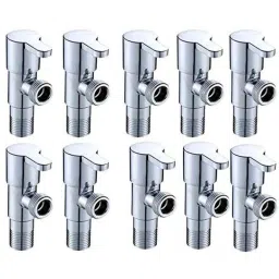 ZAP Ocean Brass Chrome Finish Angle Cock Valve with Wall Flange (Pack of 10)-picture-25