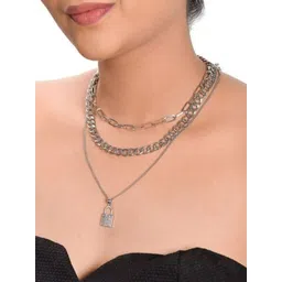 Zaphariq Silver-Plated Layered Necklace-picture-24