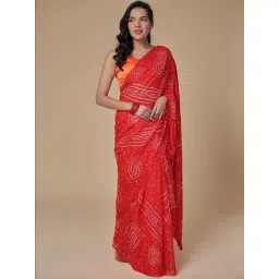 Zari Jaipur Red Bandhani Saree-picture-33