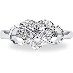 zarkan Heart Propose Silver Ring for woman Sterling Silver Rhodium Plated Ring-picture-17