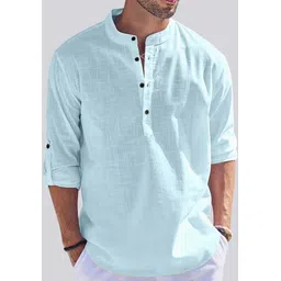 zartha Men Solid Cotton Blend Straight Kurta-picture-27