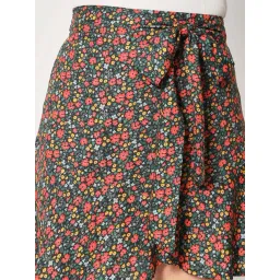 ZASTRAA Black & Orange Floral Skirt image 5