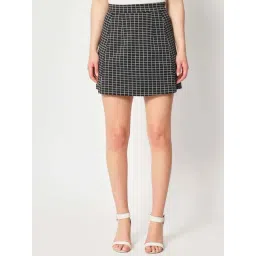ZASTRAA Black&White Checks Skirt-picture-35