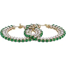 zaveri pearls Anklet for Women (Green) (ZPFK9153)-picture-37