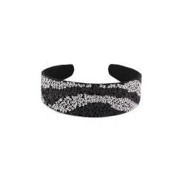 Zaveri Pearls Black & White Sequins Embellished Party Bling Hairband-ZPFK14357 image 3