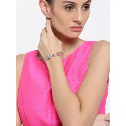 Zaveri Pearls Clear & Silver Brass Classic Bracelet - Set of 3-picture-32