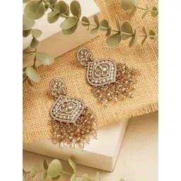 Zaveri Pearls Contemporary Drop Earrings-picture-29