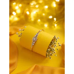 Zaveri Pearls Cubic Zirconia Studded Kada Bracelet-picture-17
