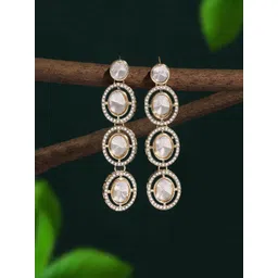 Zaveri Pearls Gold Plated Contemporary Drop Earrings-picture-24