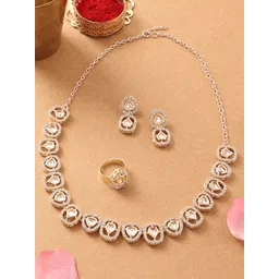 Zaveri Pearls Gold-Plated Kundan Studded Jewellery Set-picture-31